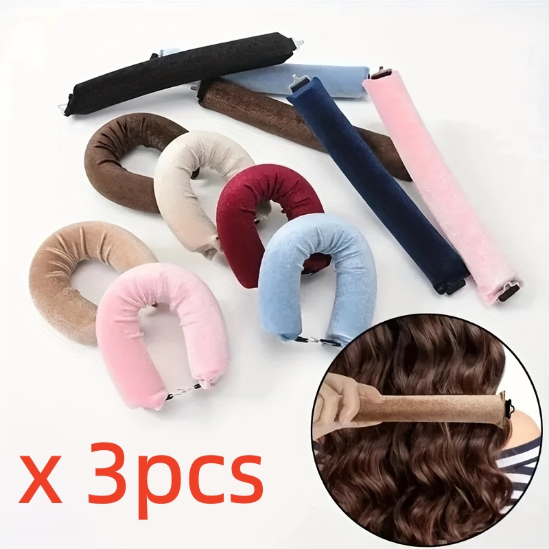Sleeping Pack Overnight - ที่ม้วนผมแบบไม่ใช้ความร้อน 3 ชิ้น/แพ็ค ไม่ต้องใช้ความร้อน ม้วนผมง่ายๆ ใช้ได้ทั้งกลางคืน