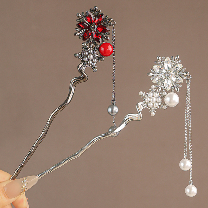 กิ๊บติดผมรูปเกล็ดหิมะประดับพู่ - Hanbok Hair Pin บทวิจารณ์และราคา
