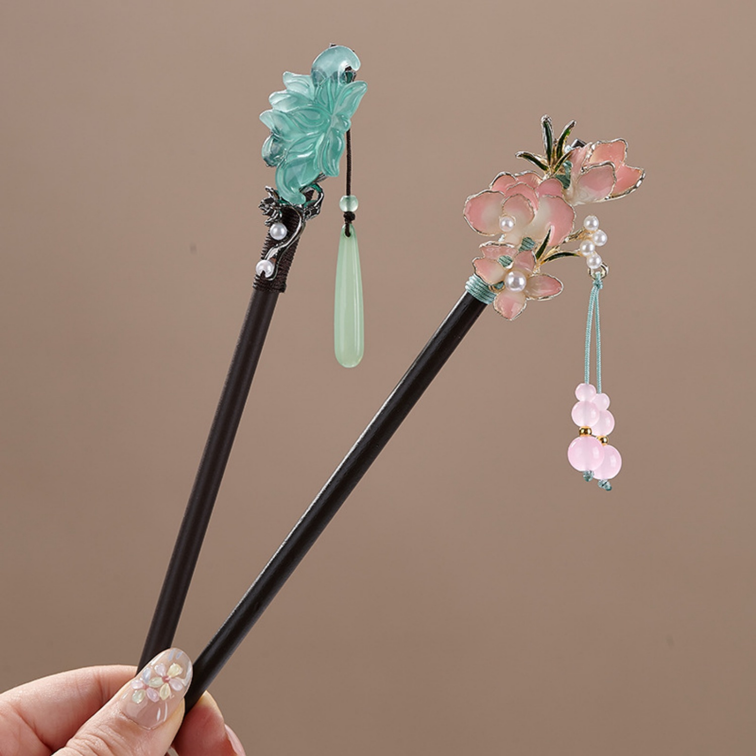 กิ๊บติดผมลายดอกไม้สไตล์วินเทจส - Hanbok Hair Pin บทวิจารณ์และราคา