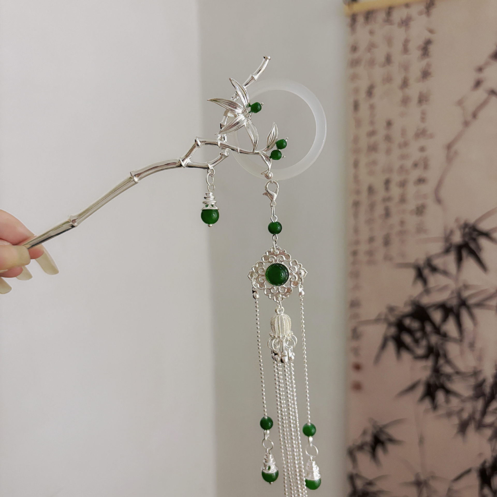 ปิ่นปักผมสไตล์จีน ทำจากไม้ไผ่  - Hanbok Hair Pin บทวิจารณ์และราคา