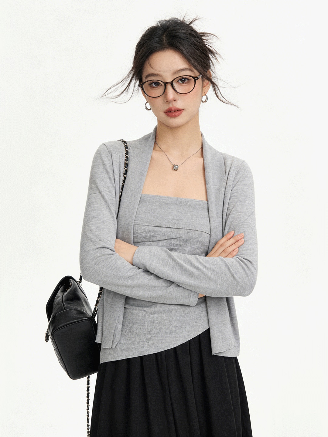 Lush Life เสื้อคาร์ดิแกนถักแบบ - Lifestyle In Korean บทวิจารณ์และราคา