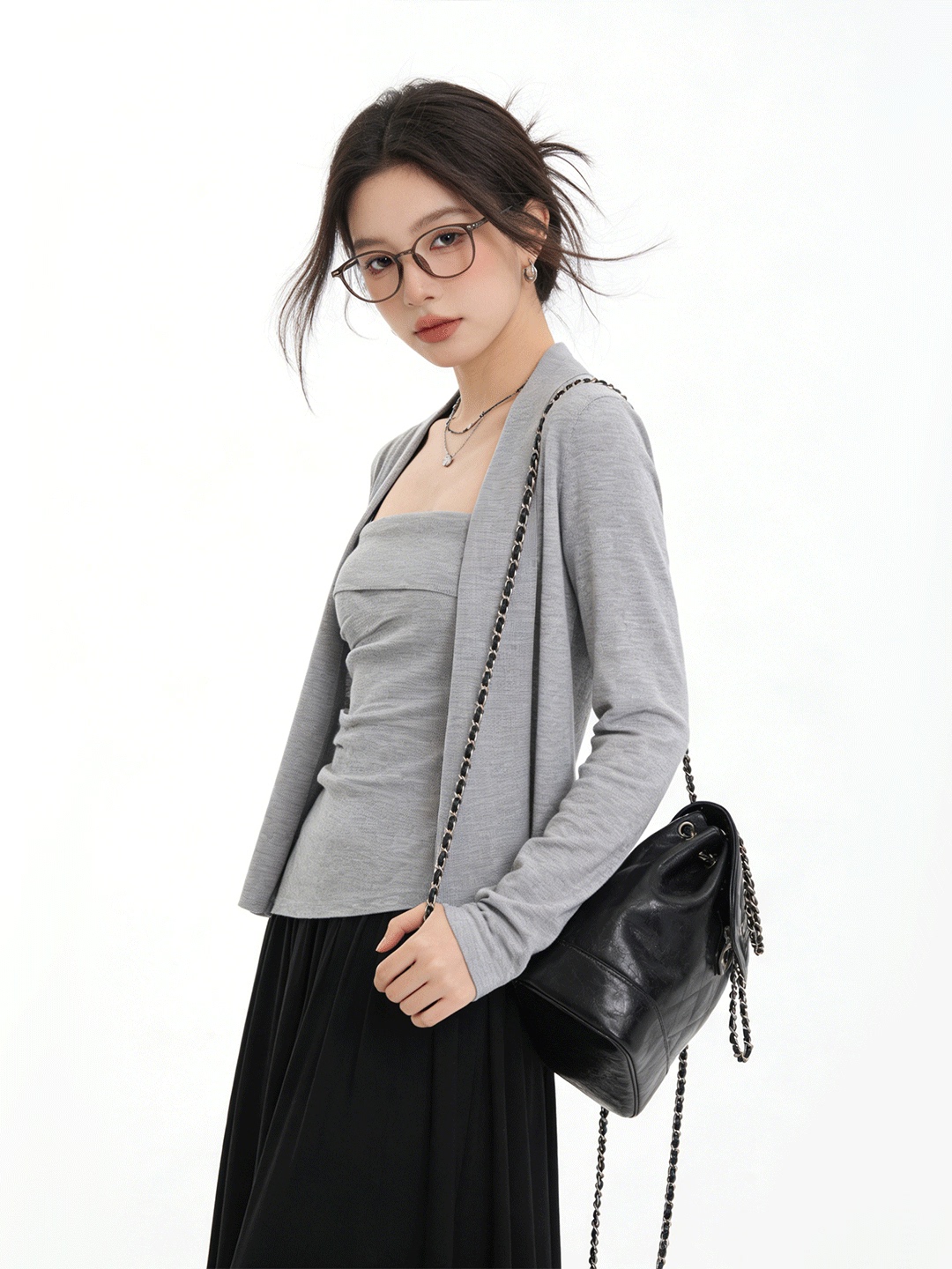 Lush Life เสื้อคาร์ดิแกนถักแบบ - Lifestyle In Korean บทวิจารณ์และราคา