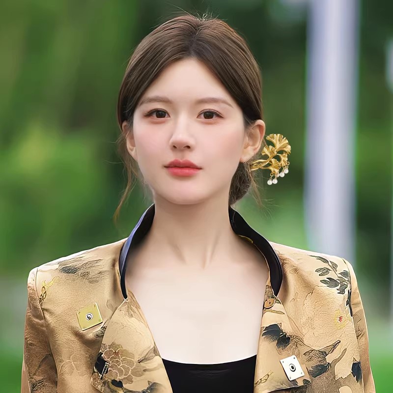 กิ๊บติดผมใบแปะก๊วยสีทอง 1 ชิ้น - Hanbok Hair Pin บทวิจารณ์และราคา