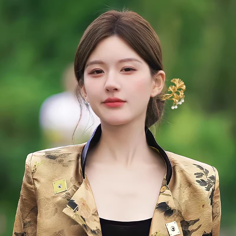 กิ๊บติดผมใบแปะก๊วยสีทอง 1 ชิ้น - Hanbok Hair Pin บทวิจารณ์และราคา