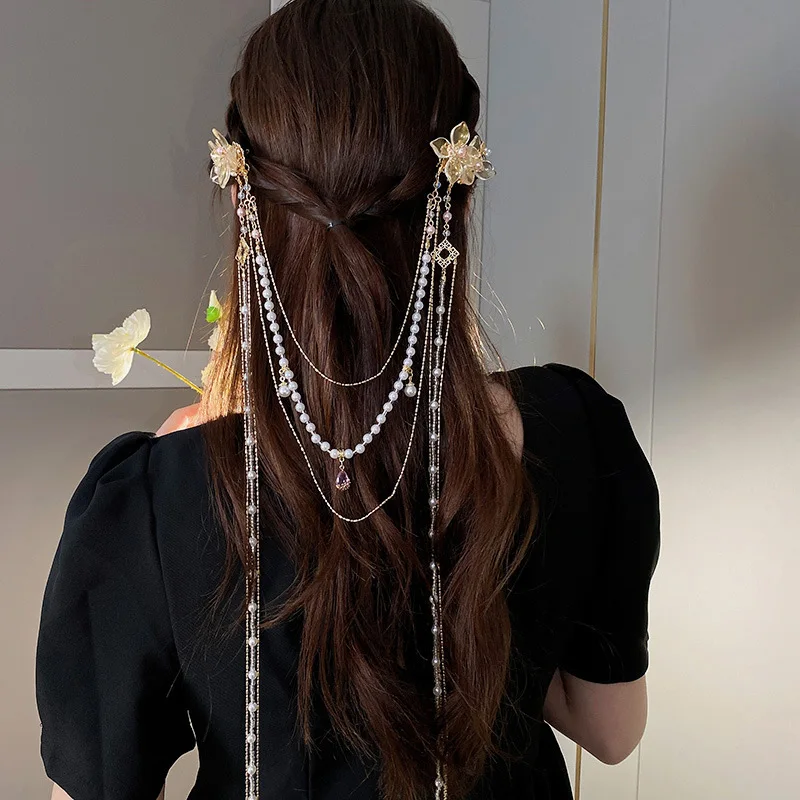 สไตล์จีนใหม่ Rhinestones ดอกไม - Hanbok Hair Pin บทวิจารณ์และราคา