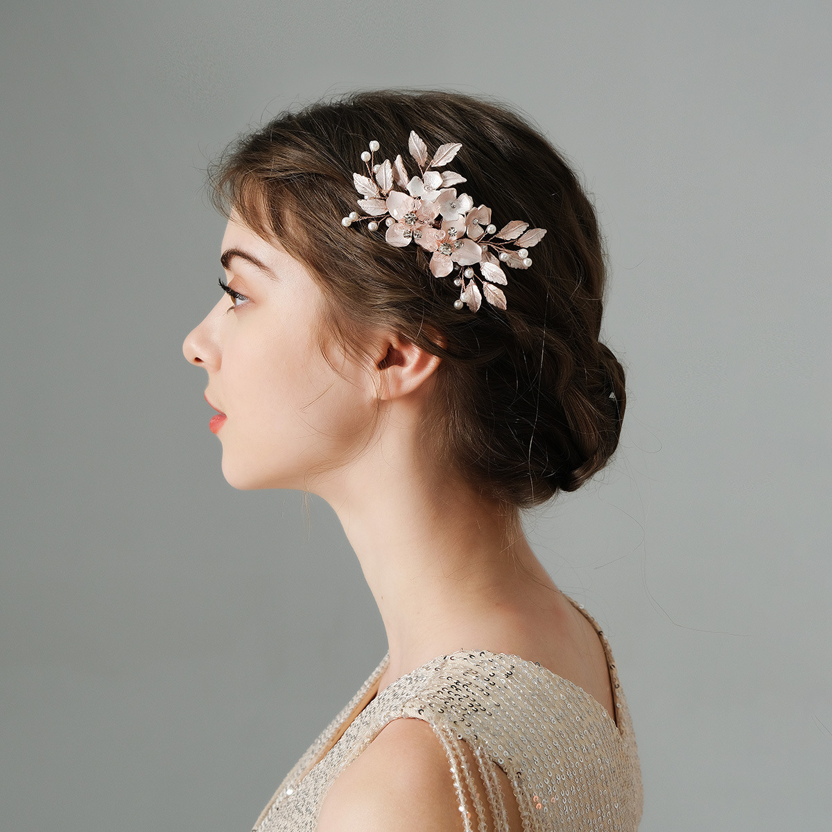 Elegant ดอกไม้ผมคลิป Rose Gold - Hanbok Hair Pin บทวิจารณ์และราคา