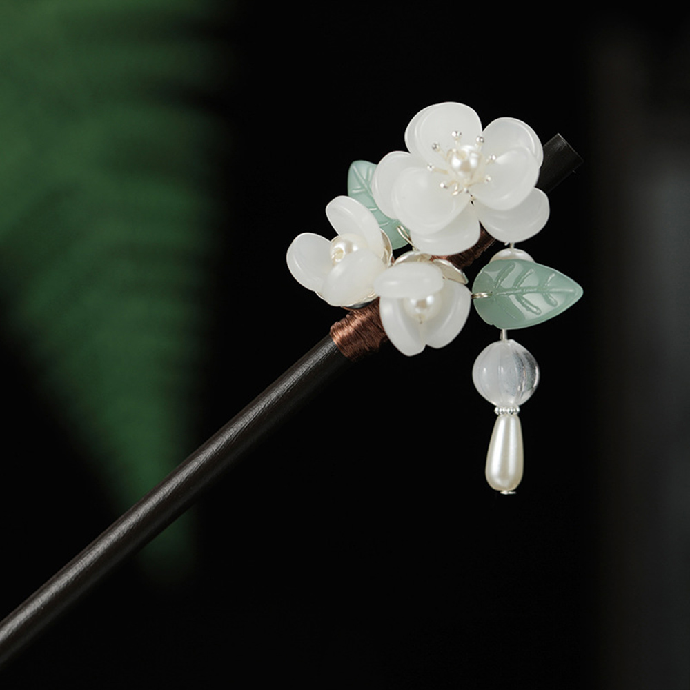 Retro ดอกไม้ Hairpin ไข่มุกไม้ - Hanbok Hair Pin บทวิจารณ์และราคา